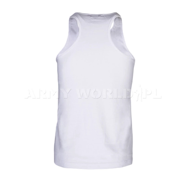 Podkoszulek Bawełniany Tank Top Bodu Gładki Life Line Biały Powystawowy