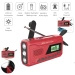 Radio Awaryjne Solarne z Powerbankiem 4500 mAh i Latarką LED Powerbankiem JB Tacticals Czerwone (JB-05)