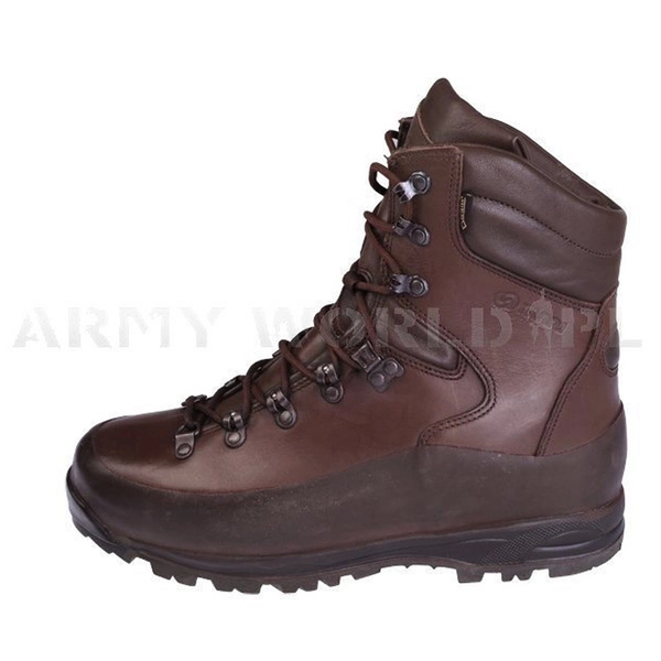 British Army Leather Boots ITURRI Cold Wet Weather Brown Genuine Military Surplus Used Good Condition