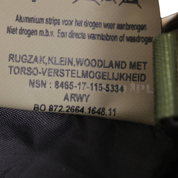Plecak Holenderski DPM Z Metalowym Stelażem 60l + 20l Kieszenie Boczne Oryginał Demobil BDB