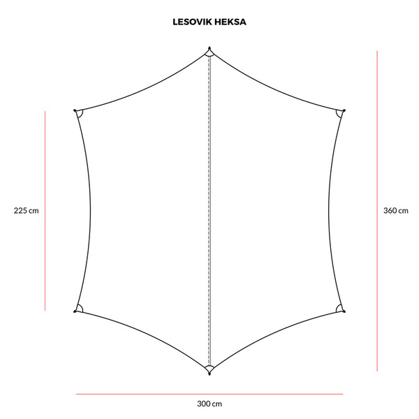 Tarpaulin Heksa 3,6 x 3 m Lesovik Kangaroo