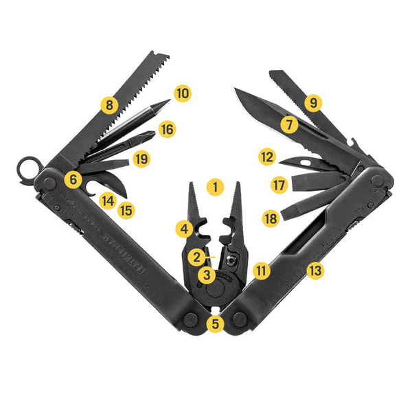 Multitool Leatherman® Super Tool 300 EOD Black + Futerał Molle Brown