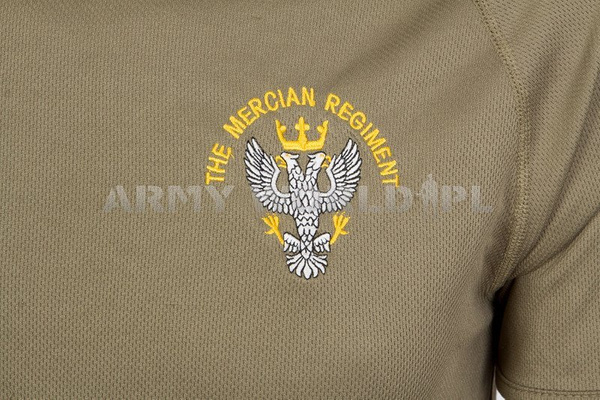 T-shirt Termoaktywny Coolmax Z Naszywką The Mercian Regiment Olive Demobil II Gatunek