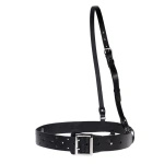 Pas Oficerski Skórzany Z Koalicyjką Czarny Nowy