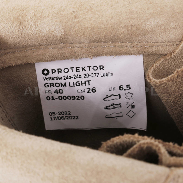 Buty Protektor GROM LIGHT Beżowe  (01-000920)