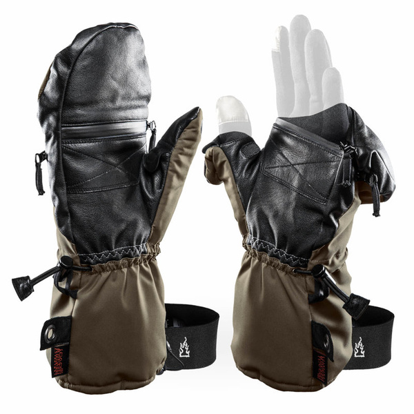 Rękawice Zimowe Shell The Heat Company Tarmac - Brązowe