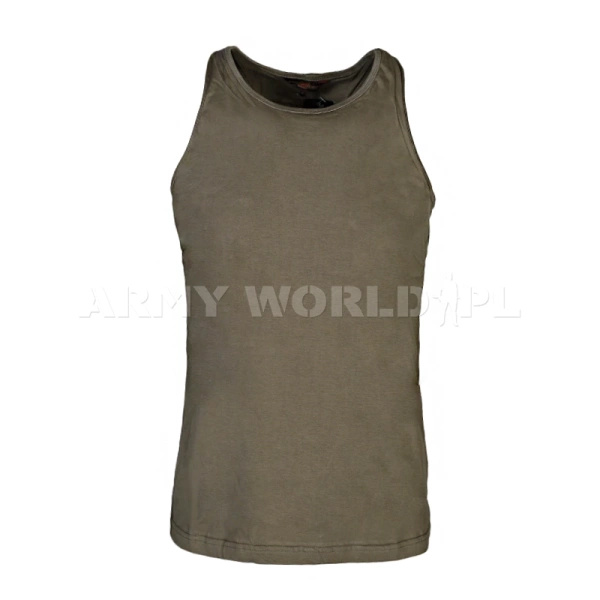 Podkoszulek Bawełniany Tank Top Bodu Gładki Life Line Olive Powystawowy