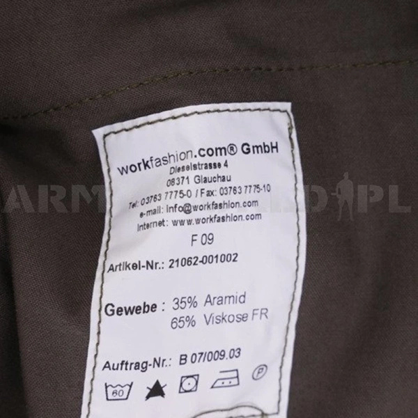 Spodnie Policyjne Męskie Ognioodporne Protectoren Niemieckie Olive Oryginał Nowe