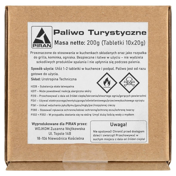 Paliwo Turystyczne W Tabletkach L Piran 10 × 20g