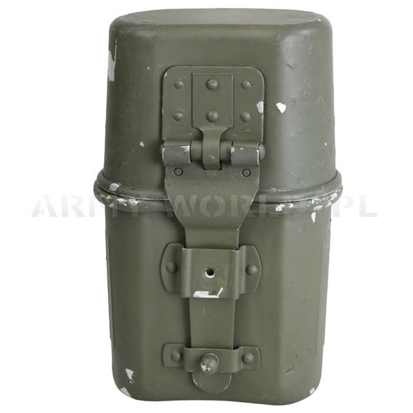 Military Canteen Bundeswehr Aluminum 1L Olive Original Used II Quality