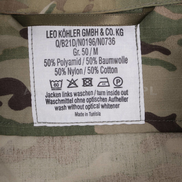 Military Shirt Bundeswehr KSK Kommando Leo Köhler Flecktarn Original New