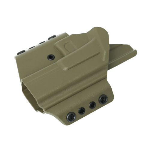 Kabura G17 OWB ZERO CANT NO LIGHT HOLSTER Full Kydex do Glock 17 Direct Action Flat Dark Earth (HP-OGTR-KDX-FDE)