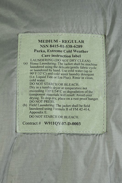 Military Parka Jacket ECW Extreme Cold Weather Gen III Grey Original New