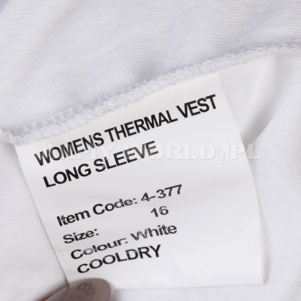 Thermoactive Women Shirt British Army Long Arm CoolDry White New