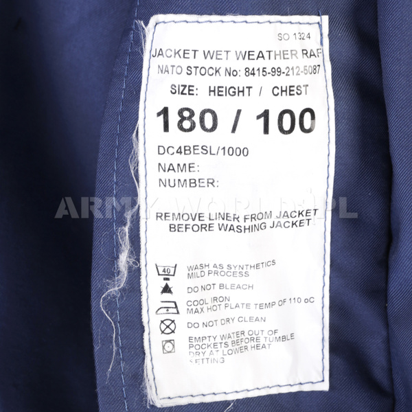 British Army Waterproof Jacket Wet Weather Navy Blue Genuine Military Surplus II Quality