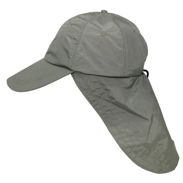 Baseball Cap With Large Neck Guard Sahara Fox Outdoor Olive (10424B)