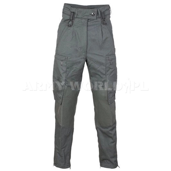 Men's Military Protective Flame-Resistant Trousers Bundeswehr ESA Grey Original Used 