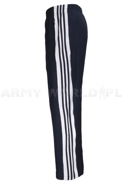 Spodnie Dresowe Treningowe Wojskowe Adidas Granatowe Oryginał Demobil BDB