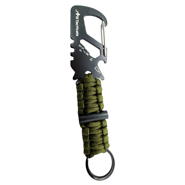 Brelok Z Karabińczykiem Paracord 8w1 + Krzesiwo JB Tacticals Zielony