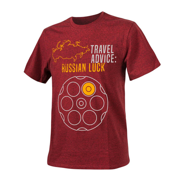 T-shirt Helikon-Tex Travel Advice: Russian Luck Melange Red (TS-TRL-CO-2501Z)