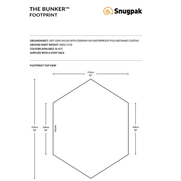 Płachta Pod Namiot Bunker Snugpak Czarna Demobil BDB