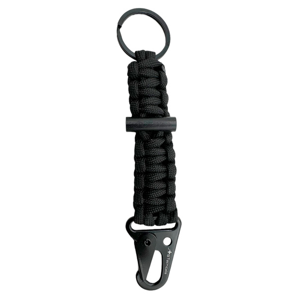 Brelok Z Karabińczykiem Paracord + Krzesiwo JB Tacticals Czarny