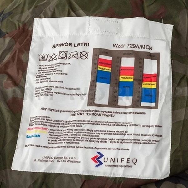 Military Modular Polish Sleeping Bag Mummy Type 729A/MON Original New