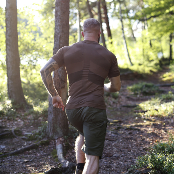 T-shirt Wojskowy Bundeshwehr Hexonia Brązowy Oryginał Nowy
