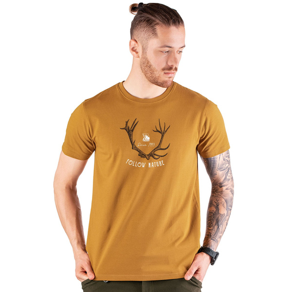 T-shirt Bawełniany FNT Antler Tagart Miodowy