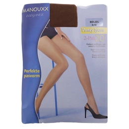Rajstopy Damskie Wojskowe Manouxx Lycra 20 DEN Soleil - 2 Pack - Nowe