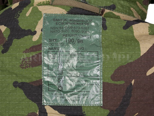 Kurtka Parka Wojskowa Brytyjska SMOCK Windproof ECW DPM Woodland Oryginał Demobil BDB