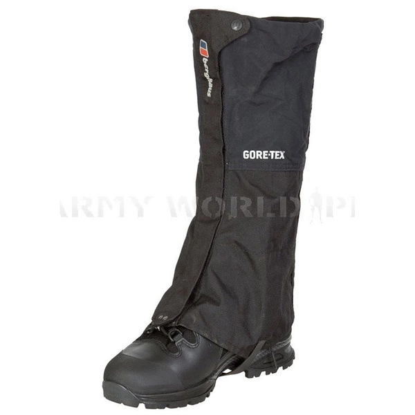 Stuptuty Berghaus GORE-TEX GTX Gaiters Czarne Oryginał Demobil II Gatunek