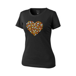 T-shirt Damski Helikon-Tex Chameleon Heart Czarny (TS-WCH-CO-01)