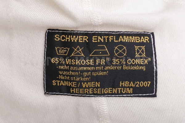 Austrian Aircrew Balaclava Flameresistant HBA White Original Used
