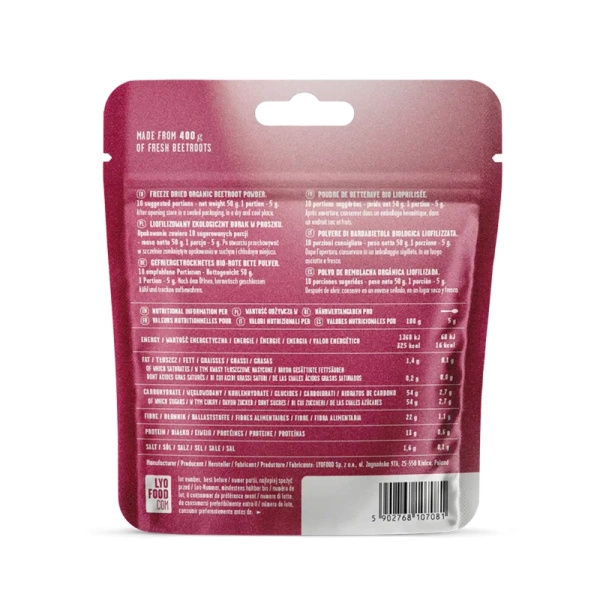 Liofilizowany Burak W Proszku LYOFOOD 50 g 