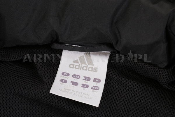 Kurtka Sportowa Przeciwdeszczowa ADIDAS Czarna Oryginał Demobil BDB