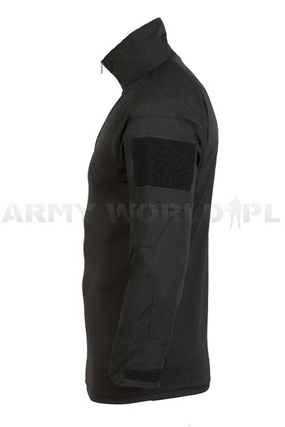 Tactical Shirt To Wear With Tactical Vest Black Ripstop Mil-tec New (10920002)