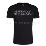 T-shirt D.B.N.S Offensive Doberman's Aggressive Czarny