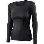 Women's Long Sleeve Shirt COMFORT WOOL Merino Brubeck Black