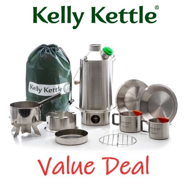 Stove + Accessories Ultimate Base Camp Kit Stainless Steel 1,6 l Kelly Kettle