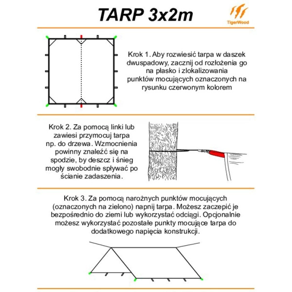 Termo Tarp 3x2 m T2 Poland TigerWood Camo/Czarny