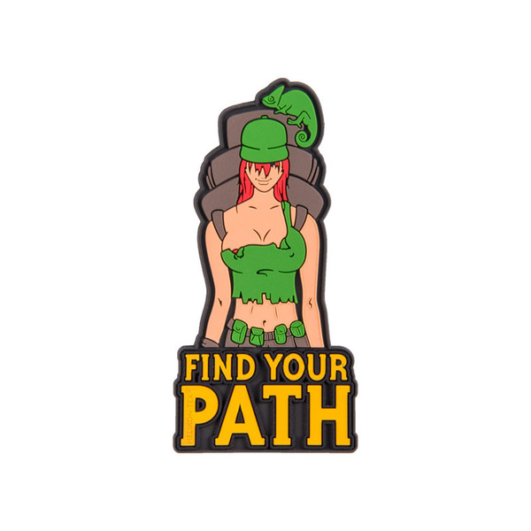 Emblemat "Find Your Path" PVC Helikon-Tex Olive Green (OD-FYP-RB-02)