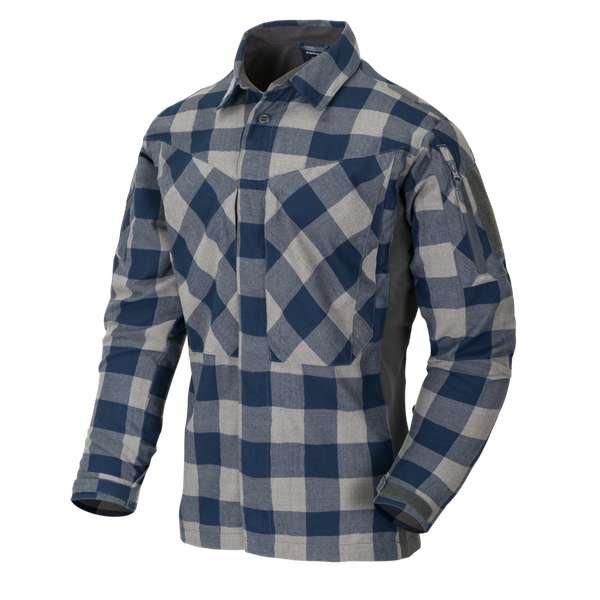 Tactical Shirt MBDU Flannel® Long sleeve Helikon-Tex Slate Blue Checkered (KO-MBD-PO-C0)