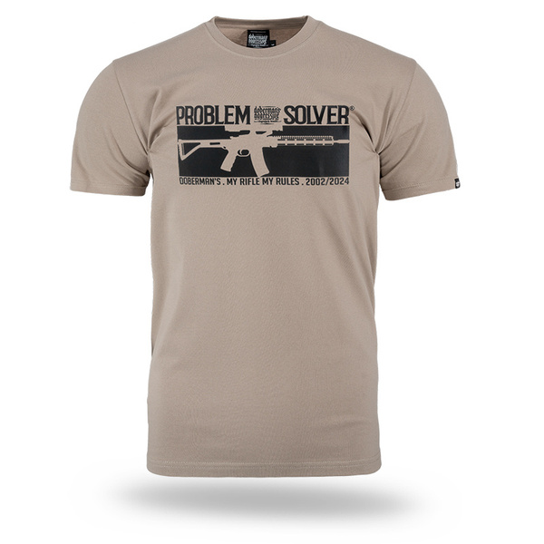 T-shirt Problem Solver Doberman's Aggressive Beżowy (TS331H)
