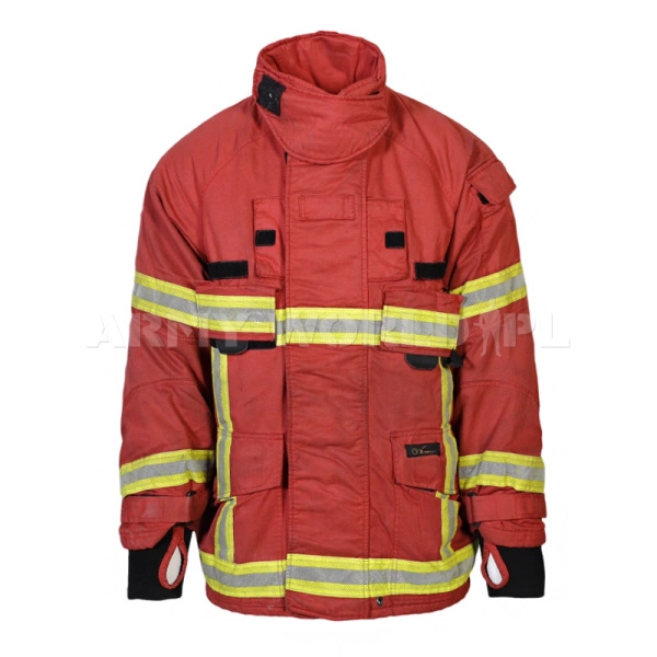 Kurtka Strażacka Wojskowa Lion Apparel M2 Czerwona Oryginał Demobil BDB