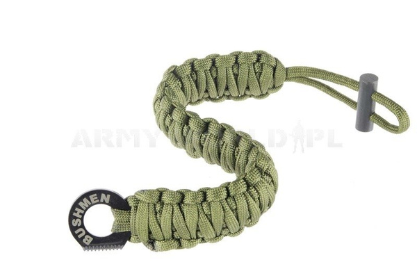 Bransoleta Paracord 6m Z Krzesiwem I Iskrownikiem Bushmen Olive (BU BRCA 6)