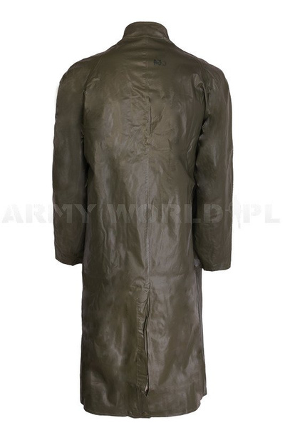Militar y Rubber Coat Rainproof Swedish Army Oliv Original New