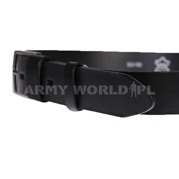 Pas Skórzany Jeans M&M Leder Czarny