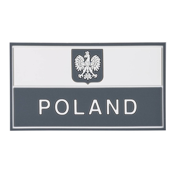 Emblem Poland Flag With Emblem PVC Helikon-Tex White / Grey (OD-P29-RB-19)