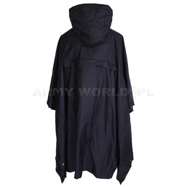 Dutch Military Coat Poncho Dark Blue Original Demobil 